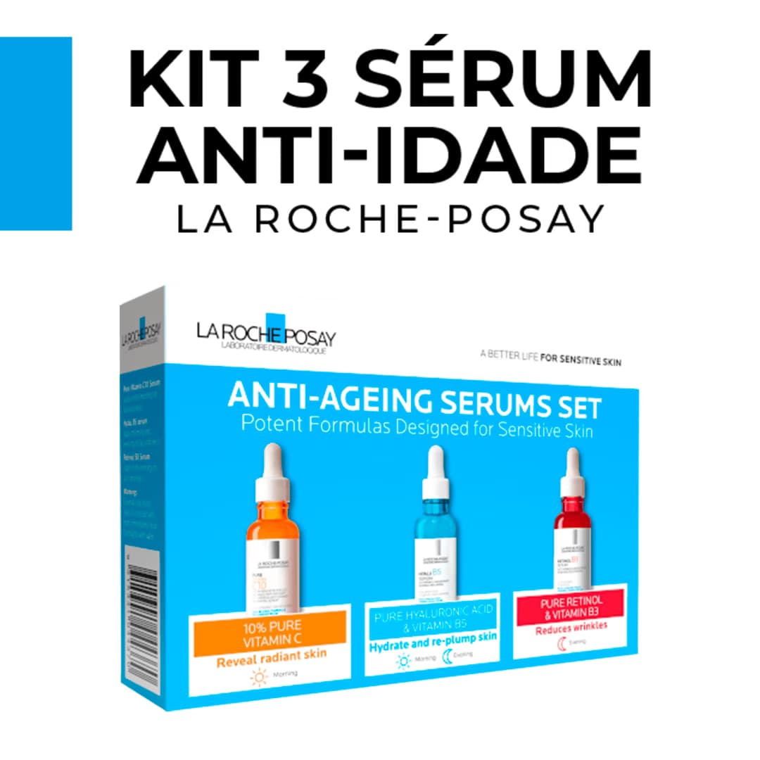 Kit 3 Sérum Anti-Idade (3 PRODUTOS) + Brinde Exclusivo