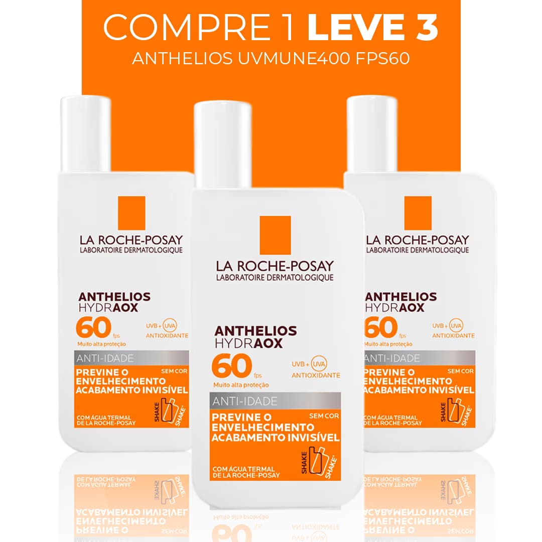 COMPRE 1 LEVE 3 – Anthelios Hydraox FPS60 – Protetor Solar 50ml