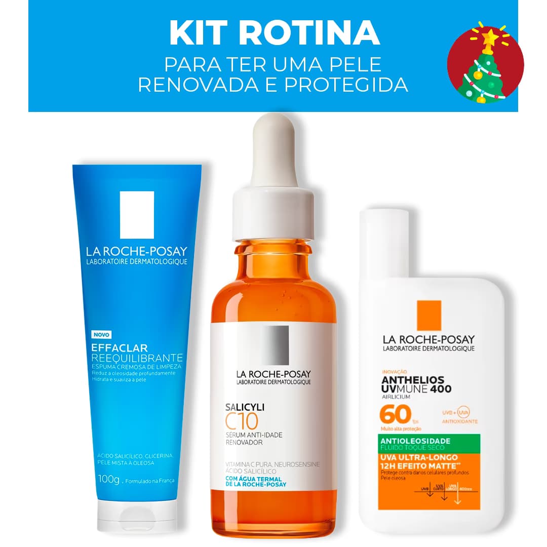 Rotina para uma Pele Renovada e Protegida (3 PRODUTOS)